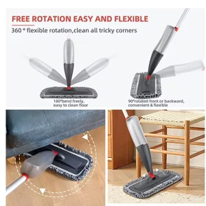 Home Spray Mop with Emptying Water Box for Household Floor Cleaning