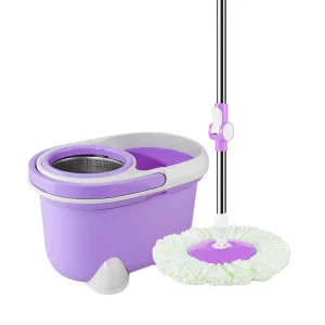 Home Supplies Spin MagicMicrofiber Flat Mop Spin Head Mop for Floor Cleaning with 360 Rotating Mop Buckets Mop and Bucket Set
