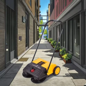 Home-Use Manual Walk-Behind Ride-On Floor Sweeper for Farm and Street Cleaning