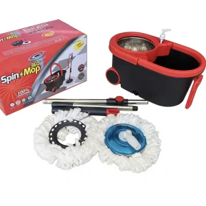 Home Use Spin Mop with 360° Rotary Mop Bucket and Water Bottle