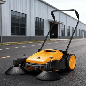 Home Use Walk Behind Road Sweeper Triangle Pavement Cleaning Machine