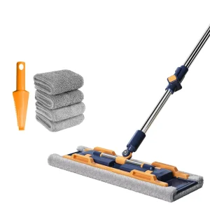Homettler Mops 360 Super Wider Flat Mop Easy Use Household Product Cleaning Tools for Kitchen Living Room Use Microfiber