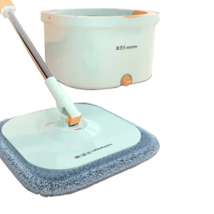 Homettler Mops Cleaning Hot Sales Steel 360 Rotating Cleaning Mop with Self Wringer and Bucket Set for Household Flat Floor Use