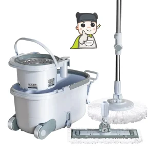Homettler Mops New Design Magic Mop with Bucket Set Include High Dehydration Rate Microfiber Mop for Home Cleaning Big Capacity