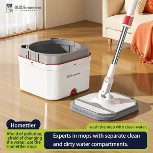 Homettler Mops Separate Clean and Dirty Water Suitable for Both Wet and Dry Use a Convenient Mop for Easy Home Cleaning Floor