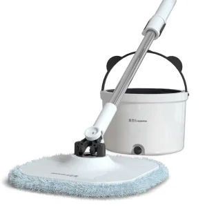 Homettler Spin Mop Household Rotating Mop with Water Bucket Dual Chamber Dirty Water and Clean Water Self Separation