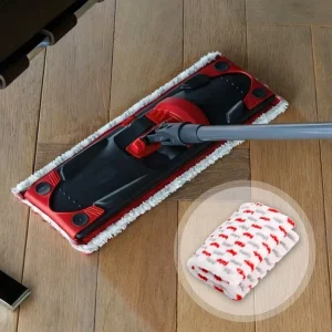 Hook & Loop Aluminum Microfiber Mop Refills Durable Flat Mop Cloths Self-Wringer Compatible with Spray Rotating Mops
