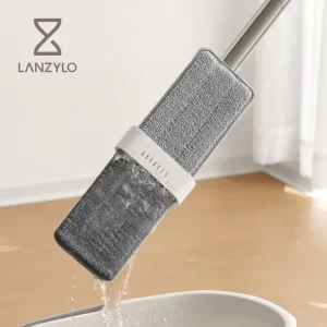 Hook and Gusset Flat Mop, Hand-Washable, Wet and Dry Dual-Use