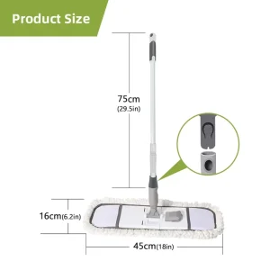Hot Multi Purpose Replaceable Cloth Head Mop Pad Floor Cleaning Mop with Steel Pole High Durability Fast Absorption