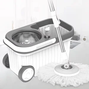 Hot Sales Spin Mop Bucket Set 360 Rotating Adjustable Stainless Steel Handle Rolling Turbo Compact Wet Dry Mop With Wheels