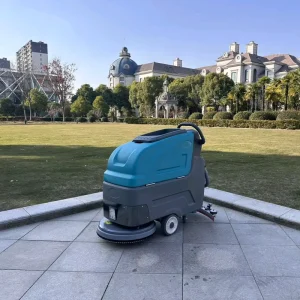 Hot Selling 24V Hotel Automatic Walk Behind Electric Floor Scrubber New Hand Push Sweeper with Clean Battery Brush Motor