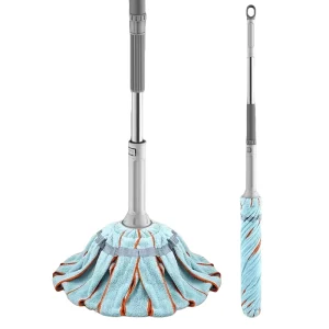 Hot Selling 360 Degree Rotating Microfiber Mop Dry Wet Retractable Cleaning Twist Mop Rectangle Spinning Mop for Home Use