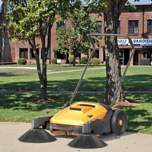 Hot Selling 55L Capacity Outdoor Floor Sweeper Walk Behind Leaf Collection Tool for Manual Cleaning Equipments