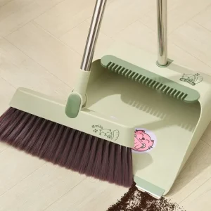 Hot Selling Eco friendly Broom Dustpan Set for House Cleaning PET Plastic Head for Indoor Home Floor Cleaning