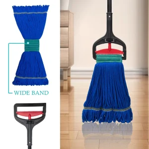 Hot Selling Industrial White Blue Washable Dry Wet Mop Microfiber Mops Head for Hardwood Tile Laminate Cleaning NO.9201