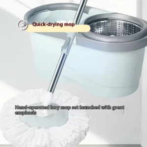 Hot Selling Magic Microfiber Spinning Floor Accessories 360 Rotating Floor Cleaning Mop and Bucket Set