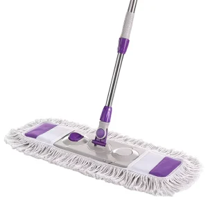Hot Selling Microfiber 360 Rotating Flat Mop Set Stainless Steel Handle with Cotton Head Rectangular Floor Cleaning Dust Mop