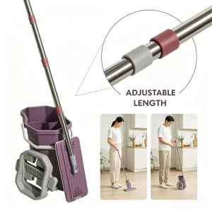 Hot Selling Microfibre Absorbent Spinning Mop Bucket Set High Dehydration Rate Household Floor