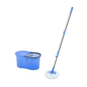 Hot Selling Mops Floor Cleaning Bucket Set Microfiber 360 Spinning Steel Magic Wet Mopping Home Floor 2 Mopheads Lightweight