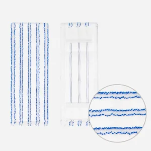Hot Selling Soft Reusable Microfiber Antibacterial Mop Pads Replacement Absorbent Coral Fleece Stripe Flat Mop Head Refills