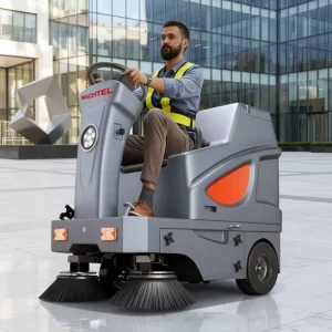 Hot Selling Wet Dry Vacuum Floor Sweeper Large Capacity Dustbin Double Side Brush Industrial Road Sweeping Machine