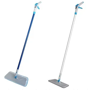 Hot Water Storage Spray Mop with One-Piece Pole and Large Mop Plate