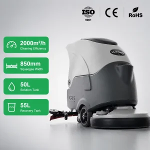Hotel Industrial Electric Handheld Floor Sweeper and Spin Scrubber