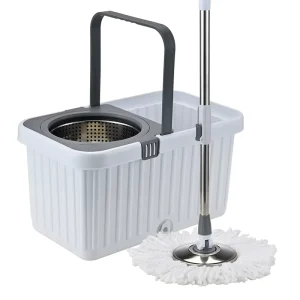 House Clean Tools Floor Rotating Cleaner Stainless Cotton Steel Twist Bucket Set and 360 Mop