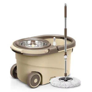 Household 360 Spin Flat Mop and Bucket Set with Wheels