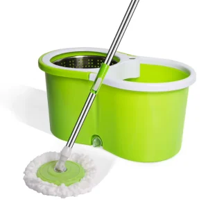 Household 360° Spin Mop and Stainless Steel Bucket Set