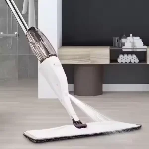 Household 360° Spray Mop with Stainless Steel Rod and Microfiber Mop Head
