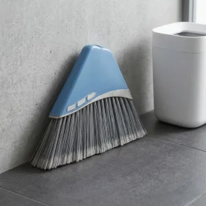 Household Bristle Broom and Dustpan Set with Soft Broom Head Portable Outdoor Home Cleaning Tool