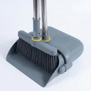 Household Broom and Dustpan Set with Long Handle for Kitchen and Floor Cleaning