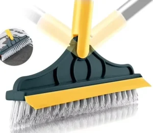 Household Cleaning Brush Steel Long Handle Removable Wiper 2 in 1 Plastic Indoor Sweeping Floor Brooms