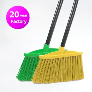 Household Cleaning Floral Broom and Dustpan Set with PP Plastic Broom Head and Metal Floor Squeegee, Factory Direct