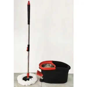 Household Cleaning Supplies Mop Bucket Set Microfiber Mops Cleaning Floor Spin Mops Bucket Black for Floor Cleaning System
