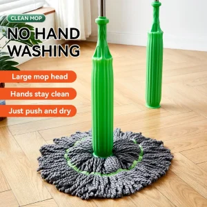 Household Cleaning Tool Self Twisting Microfiber Customized Color Replaceable Cleaning Microfiber Mop Twist Floor Mop