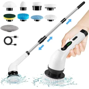 Household Cordless Spin Scrubber Kitchen Gadgets Hair Brushes Bathroom Broom Toilet Mops Electric Multipurpose Cleaning Brush