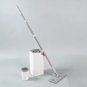 Household Flat Mop Cleaning Set Dust Wet Dry Frame with Plastic Flat Mop for Floor Cleaning