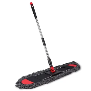 Household Flat Mop with Stainless Steel Handle and Head for Large-Area Cleaning