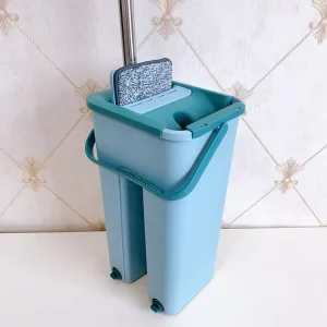 Household Floor Cleaning Hand-Free Squeeze Flat Mop with Bucket Set