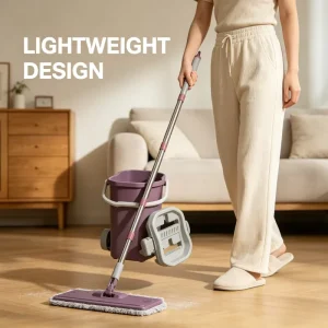 Household Floor Cleaning Tools Long Extendable Stainless Steel Handle Flat Mop