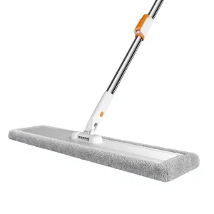 Household Hands Free Aluminum Alloy Flat Mop with Microfibre Head High Dehydration One Stroke Clean Floor Cleaning Gadget