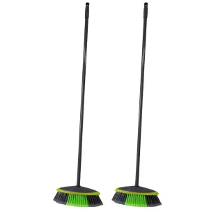 Household Long-Handle Floor Cleaning Broom with PET Bristles
