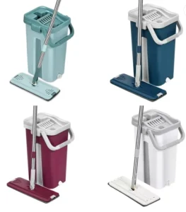 Household Magic Mop From Malaysia Microfiber Flat Floor Mop with Metal and Plastic Magic Handle Dry Squeeze Spray Mop