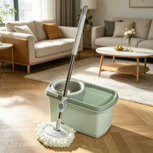 Household Microfiber 360-Degree Rotating Mop and Bucket Set