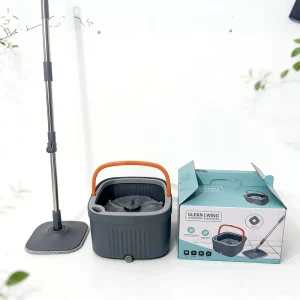 Household Microfiber 360 Spin Flat Mop and Bucket Set