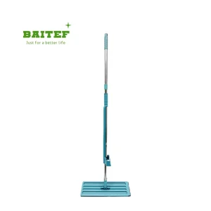 Household Microfiber Cloth Flat Mop with Detachable Handle Squeezable Cleaning Tool