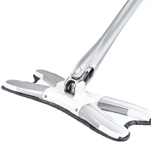 Household Microfiber Fabric Dry wet Dual use Swipe Rotating Head Hands free Butterfly Flat Floor Cleaning Mop