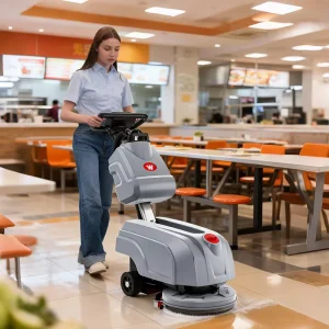 Household Mini Hand-Push Walk-Behind Floor Scrubber Machine